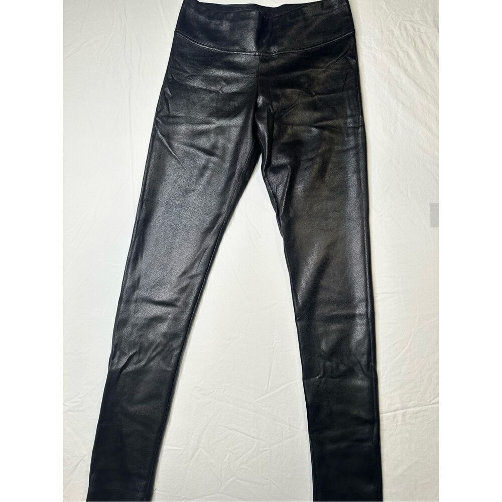 Hale Bob faux suede soft black leggings, size M